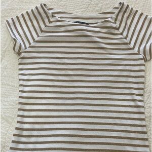 Lauren Ralph Lauren shirt shimmery stripes size M worn once great condition!